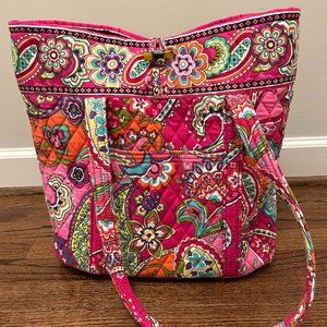 Vera Bradley Large Vera Tote in Pink Swirls